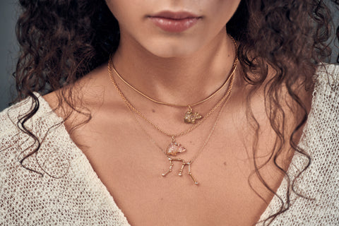 Necklace Gold Aquarius