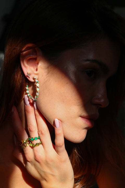 Opal Hoops- One of a “K” Collection