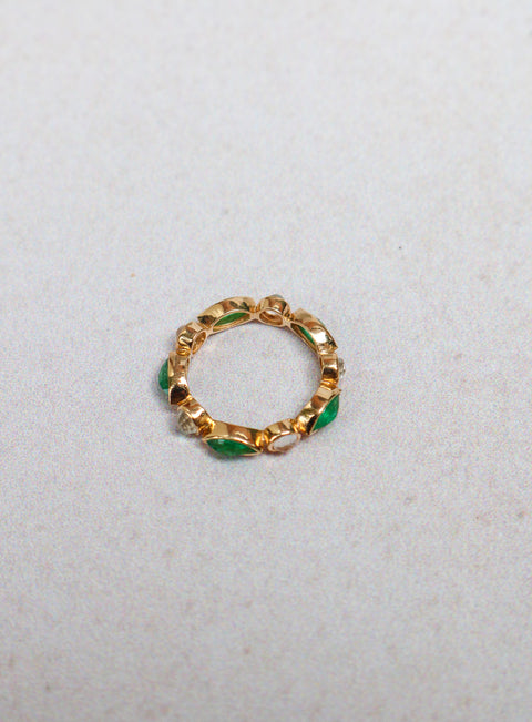 Esmerald and Moonstone Candy ring