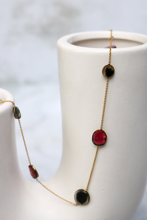 Watermelon Tourmaline Necklace