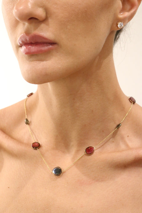 Watermelon Tourmaline Necklace