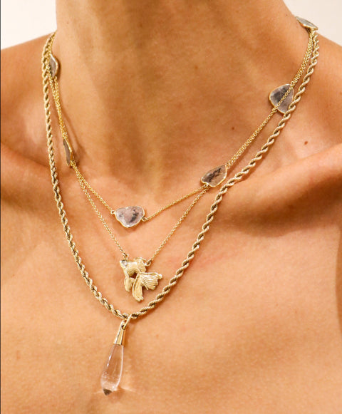 Quartz drop pendant