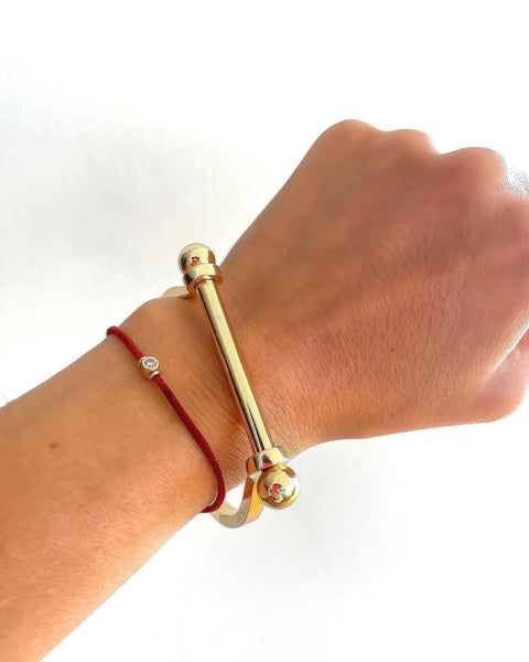 Gold Pergamino Rigid Bracelet