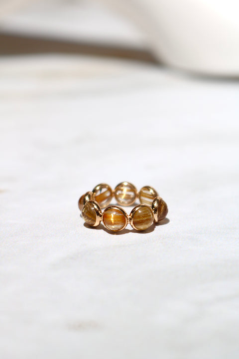 Rutilated Quartz eternity Candy ring