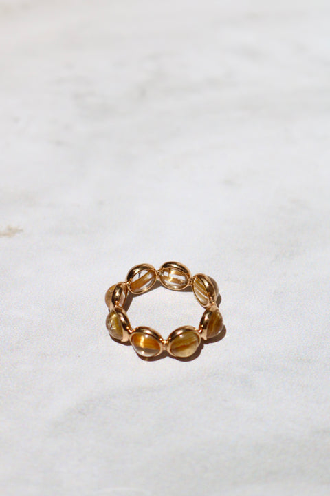 Rutilated Quartz eternity Candy ring