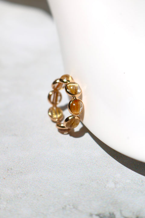 Rutilated Quartz eternity Candy ring