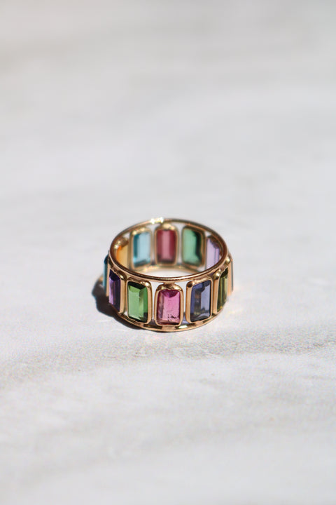 Multicolor Mix gemstones Candy ring