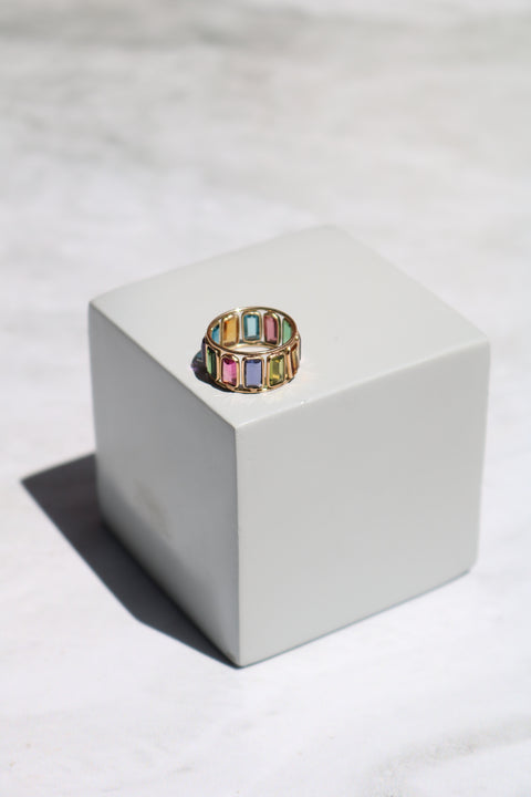 Multicolor Mix gemstones Candy ring