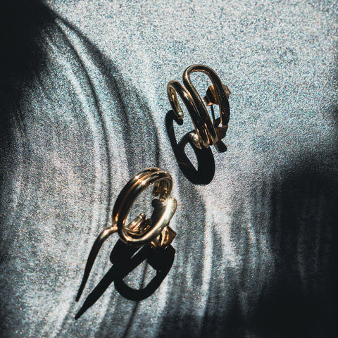 Asymmetric Giro Earrings