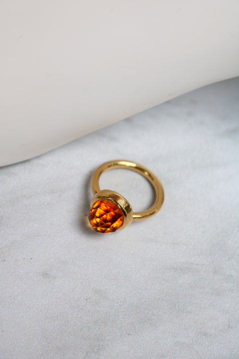 Duomo Ring Rose Cut Citrine