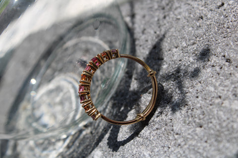 Multicolor Sapphires Candy Ring