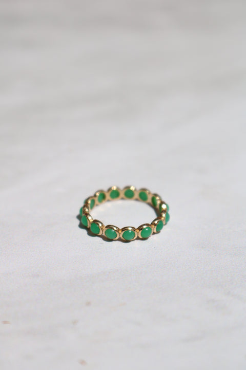 Chrysoprase eternity Candy ring