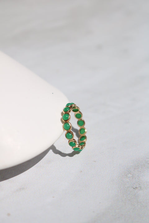 Chrysoprase eternity Candy ring