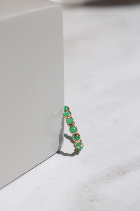 Chrysoprase eternity Candy ring