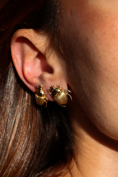 Egyptian Scarab Earrings - Fauna Collection.