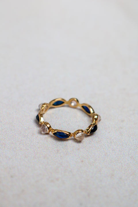 Sapphire and Moonstone Candy ring