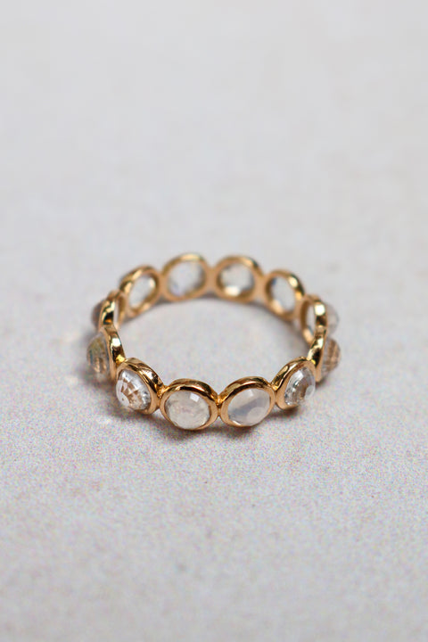 Faceted Moonstone eternity Candy ring