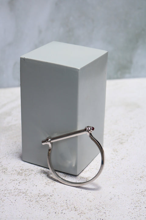 White Gold Pergamino Rigid Bracelet