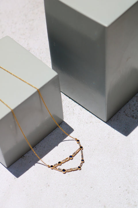Necklace Sapphires Capricorn