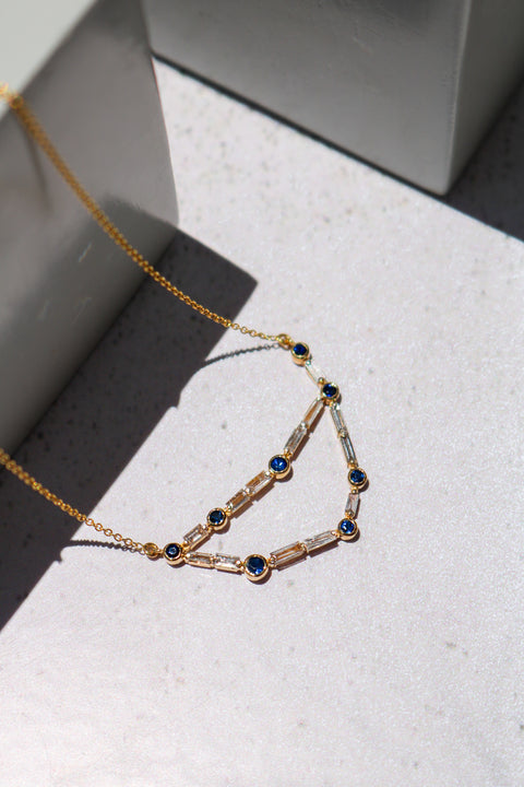 Necklace Sapphires Capricorn
