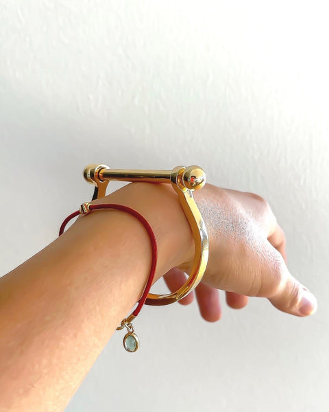 Gold Pergamino Rigid Bracelet