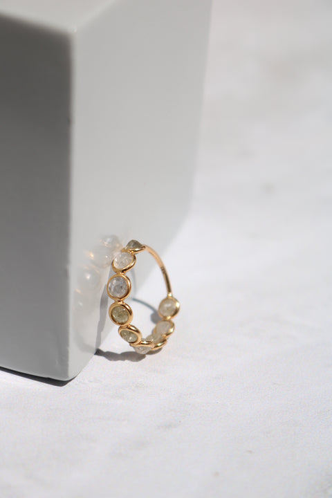 Rough diamonds half eternity Candy ring