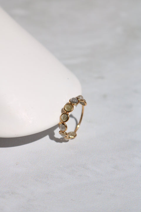 Rough diamonds half eternity Candy ring