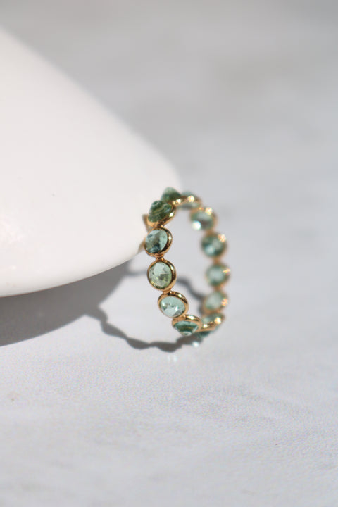 Spikes Tourmaline’s eternity Candy ring.