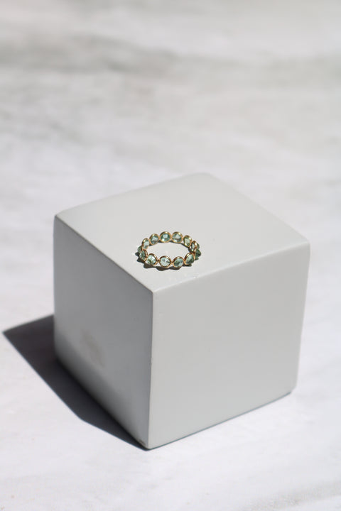 Spikes Tourmaline’s eternity Candy ring.